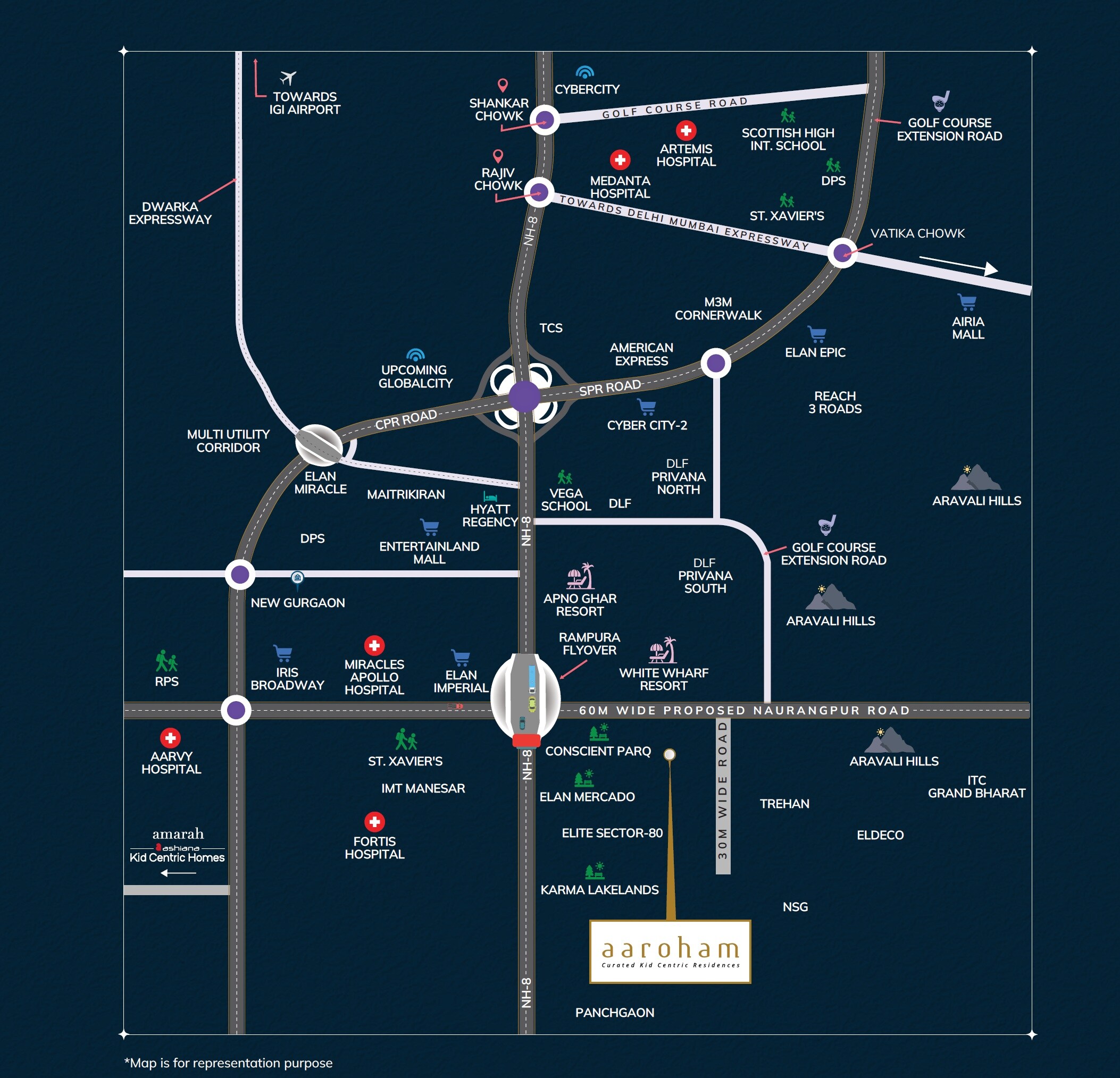 Ashiana Aaroham Location Image