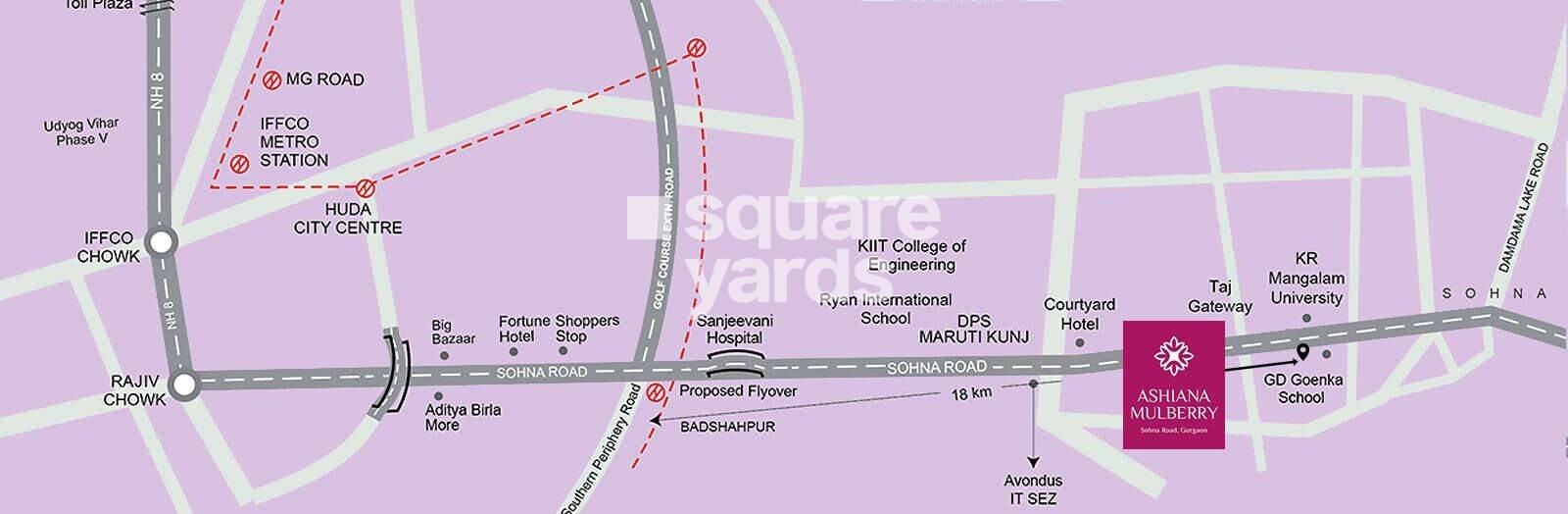 Ashiana Mulberry Location Image