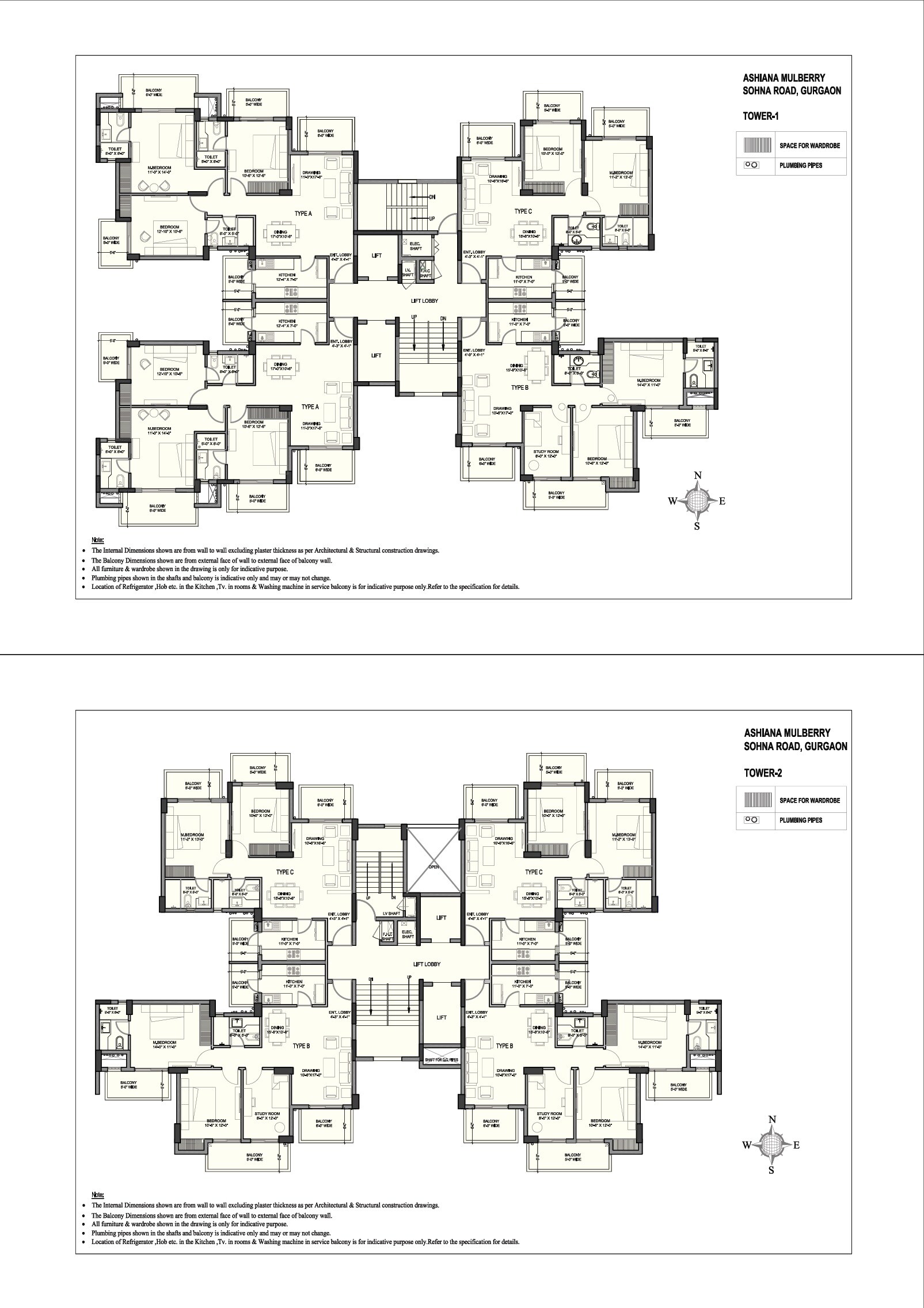 Ashiana Mulberry Floor Plans 1