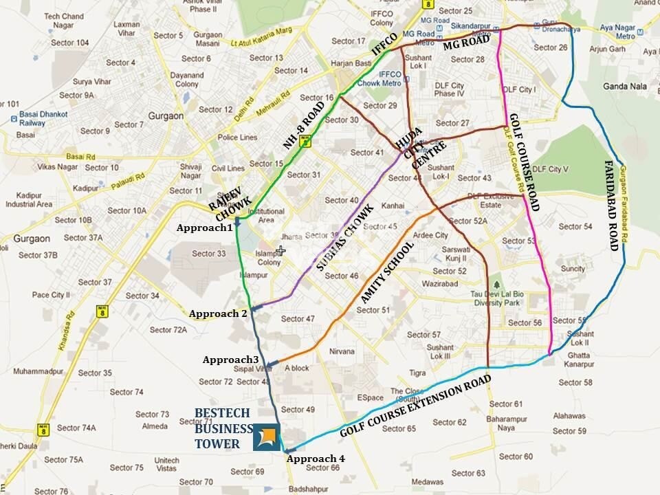 Bestech Business Tower Location Image