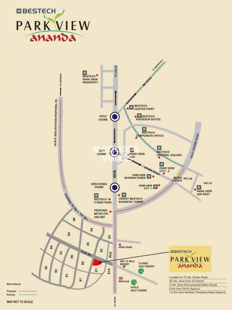 Bestech Park View Ananda Location Image