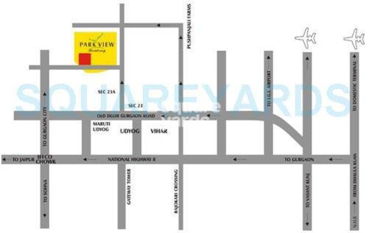 Bestech Park View Residency Location Image