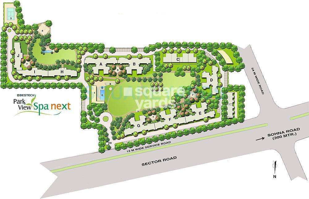 bestech park view spa next master plan image1
