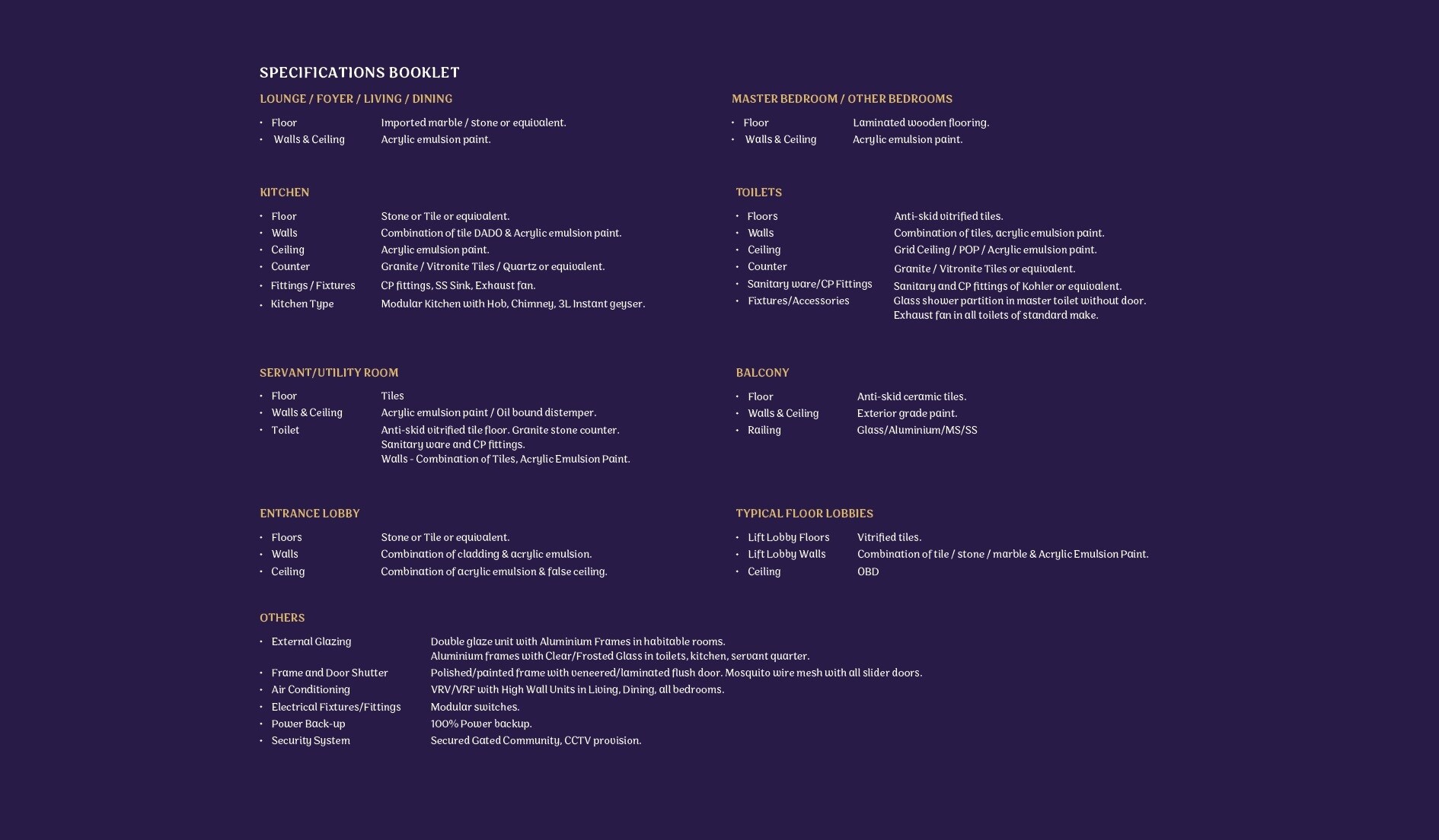 Birla Pravaah Specification