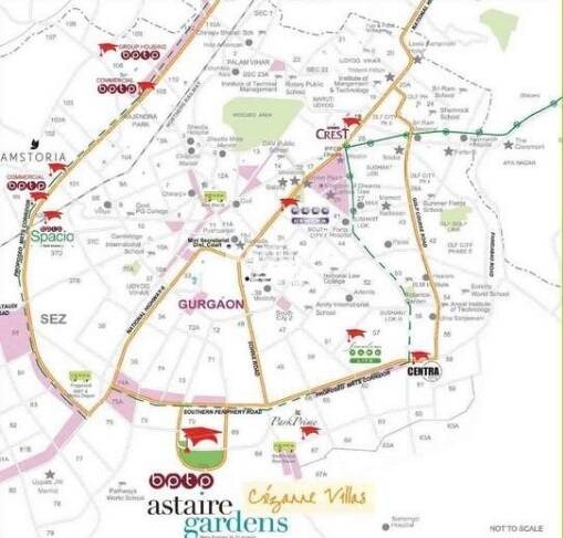 BPTP Astaire Gardens Cezanne Villas Location Image