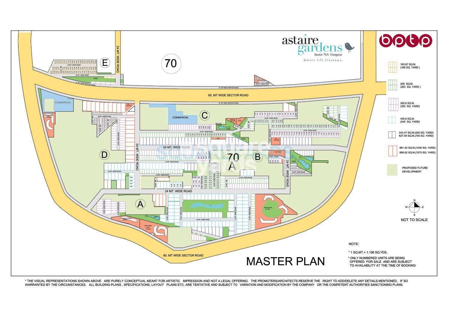 BPTP Astaire Garden-Monet Floors Master Plan Image