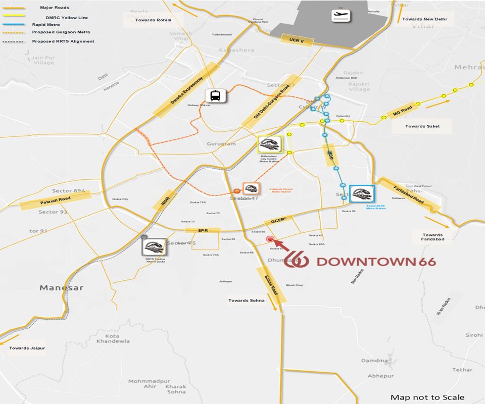 BPTP Downtown 66 Location Image