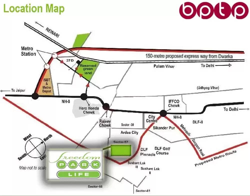 BPTP Freedom Park Life Location Image