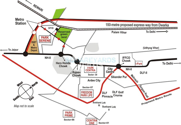 BPTP Park Serene Location Image