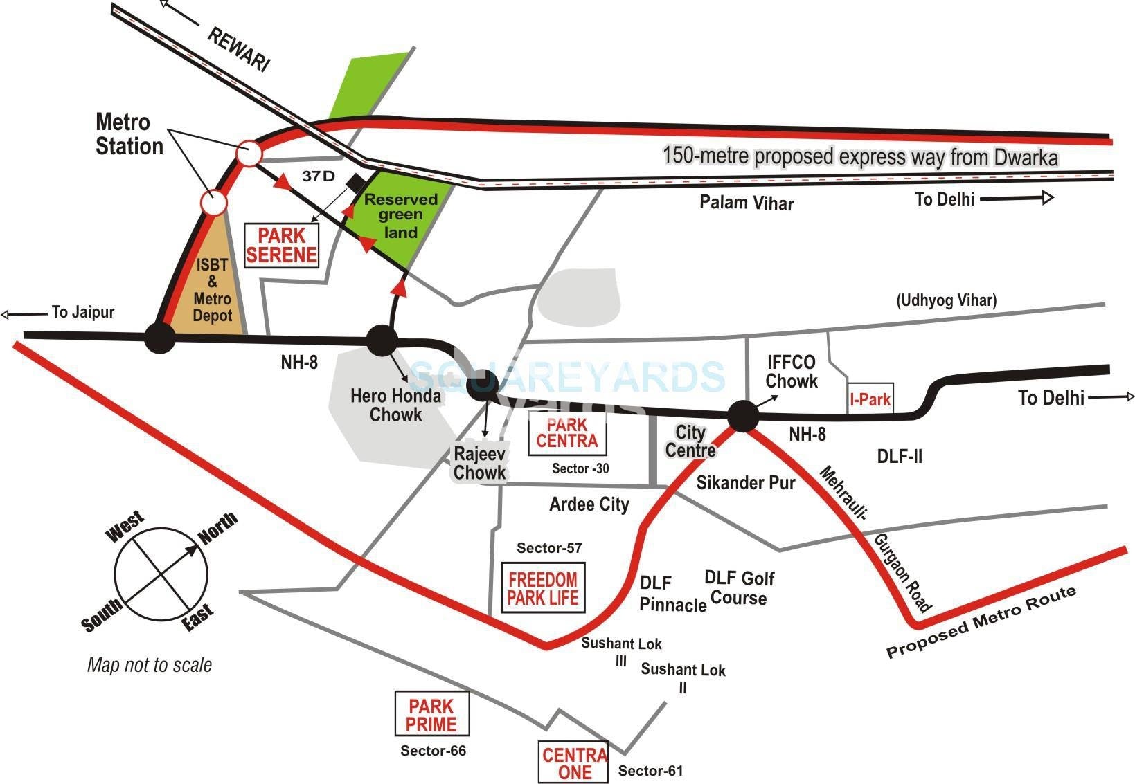 BPTP Park Serene Location Image