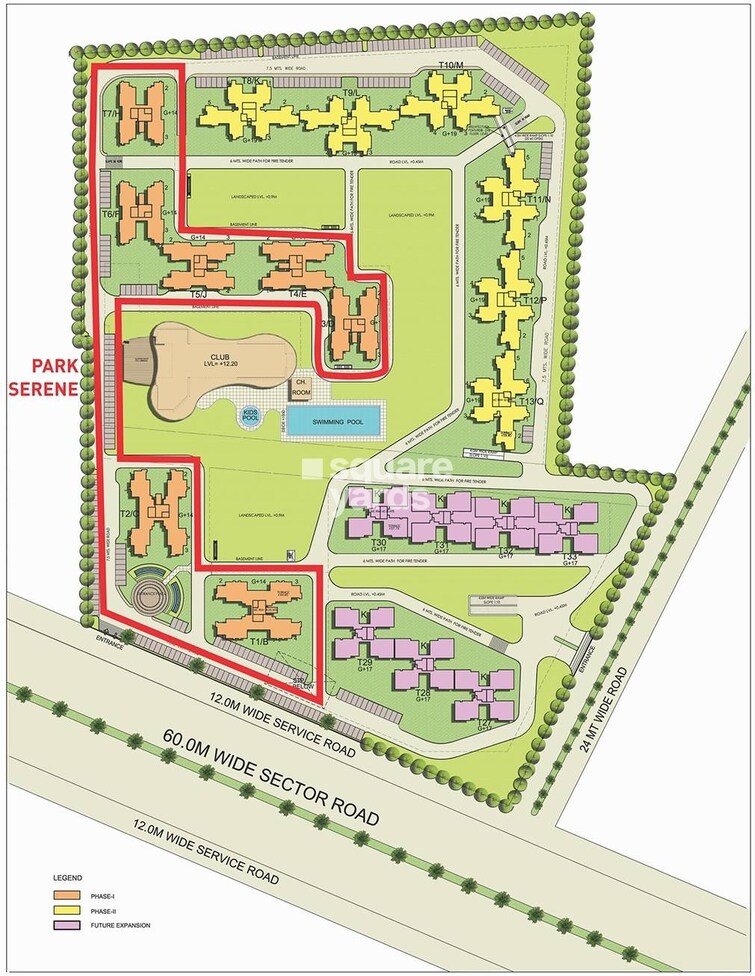 BPTP Park Serene Master Plan Image