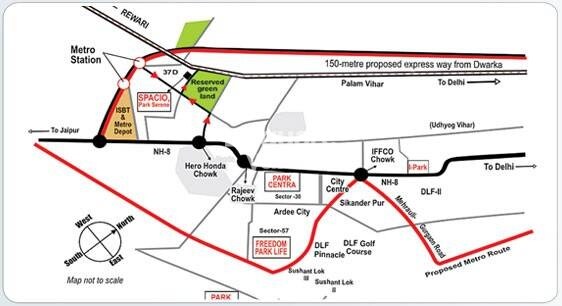 BPTP Spacio Park Serene Location Image