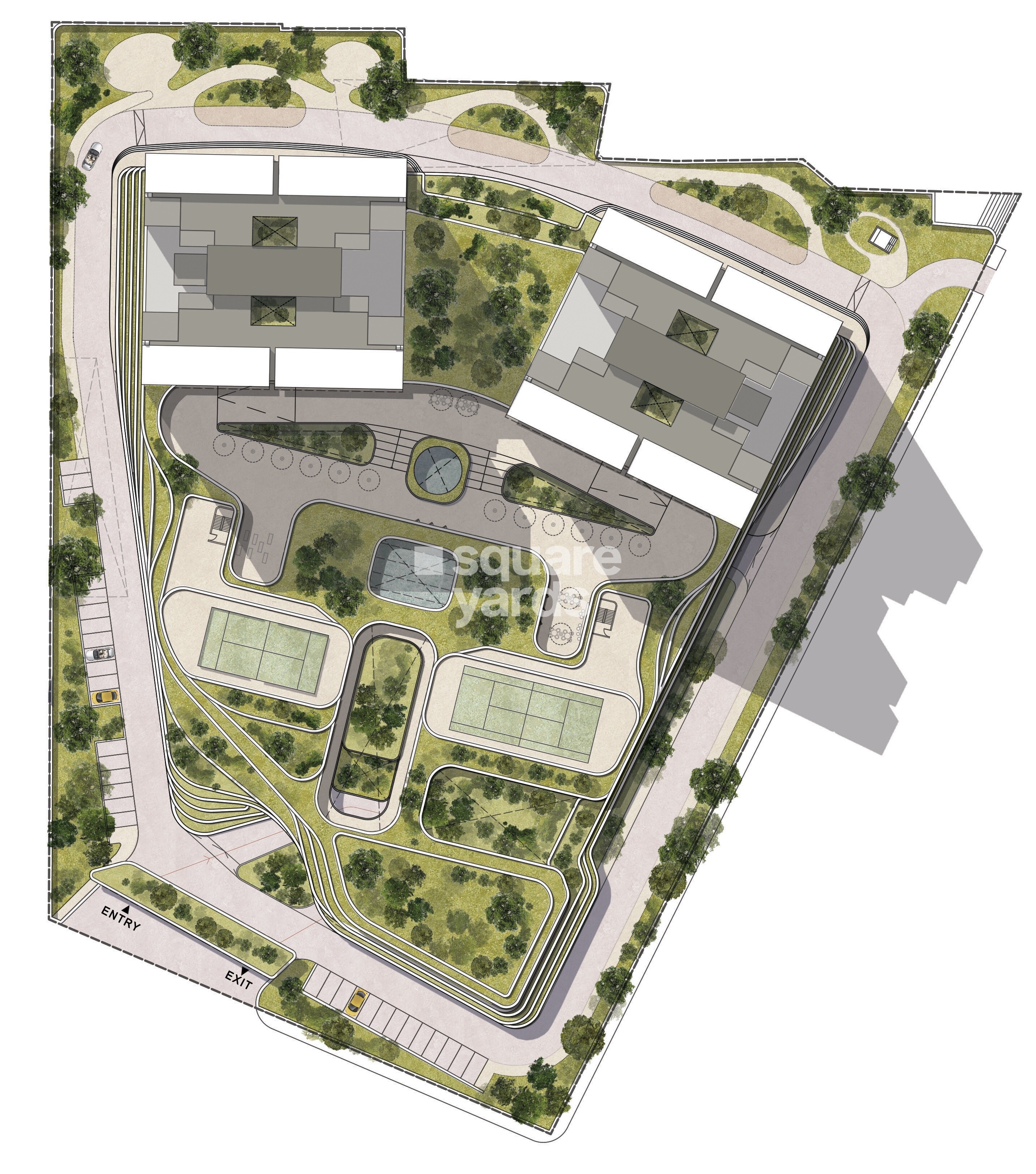 BPTP-The-Amaario_an aerial view of a city with buildings