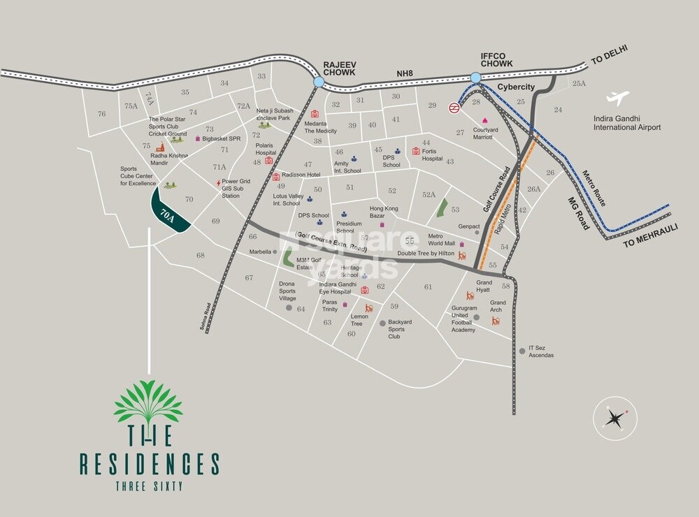 Capital The Residences 360 Location Image