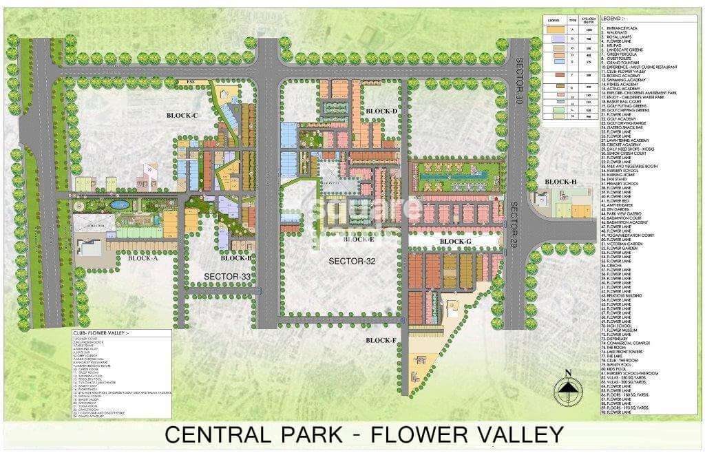 central park 3 flower valley master plan image1