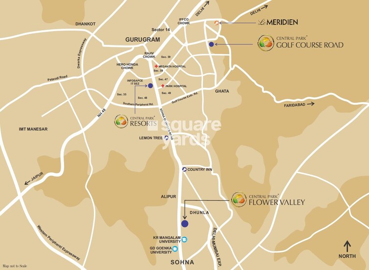 Central Park The Orchard Location Image