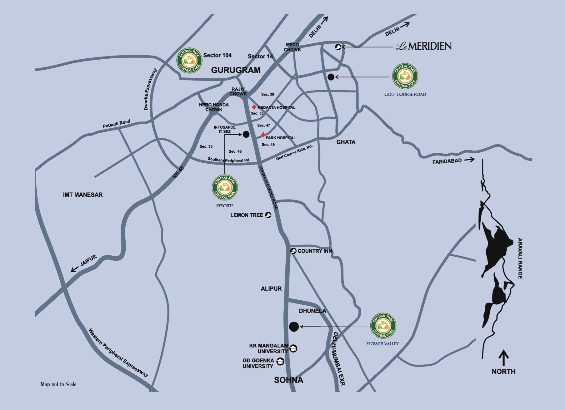 Central Park The Selene Tower Location Image