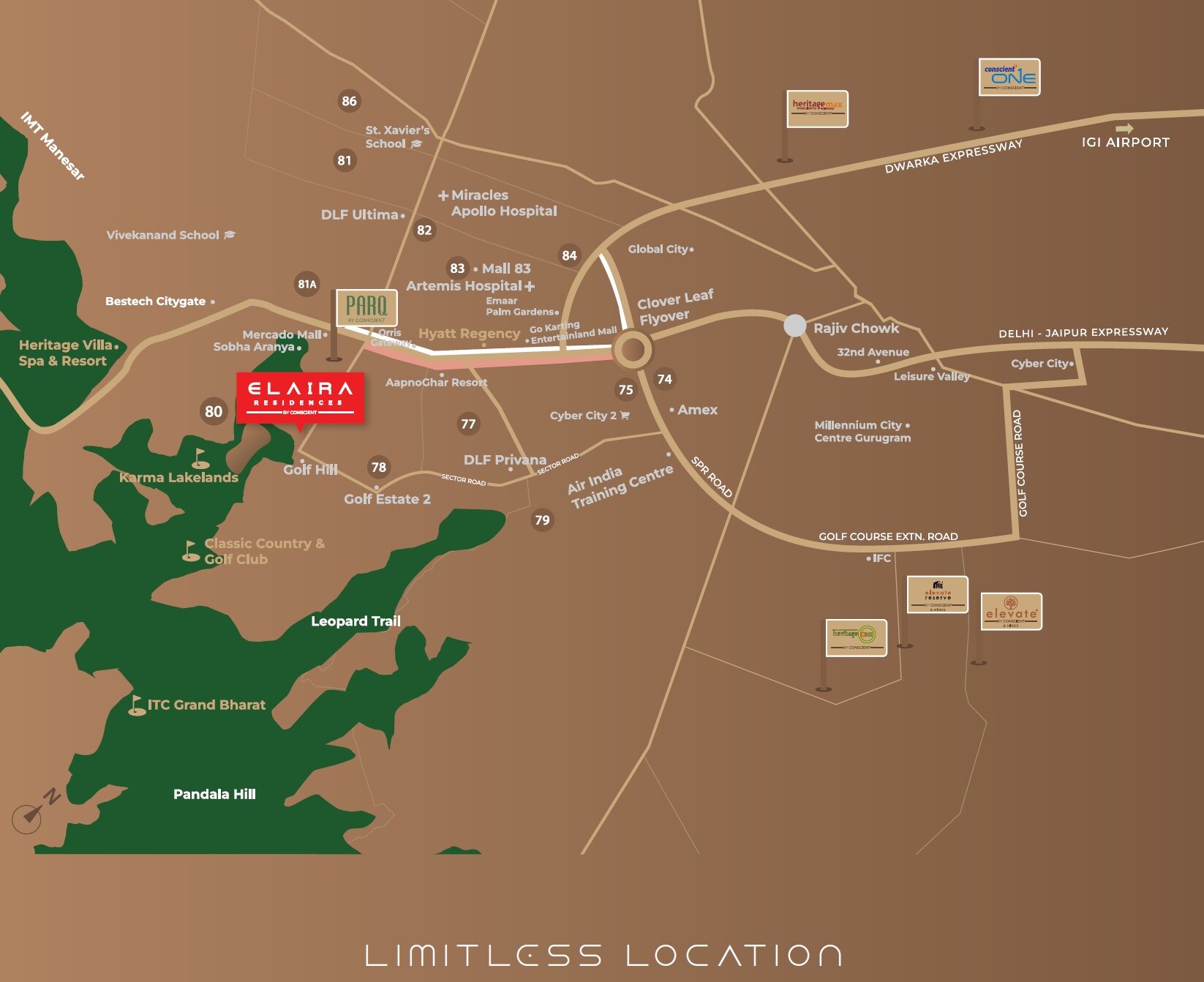 Conscient Elaira Residences Location Image