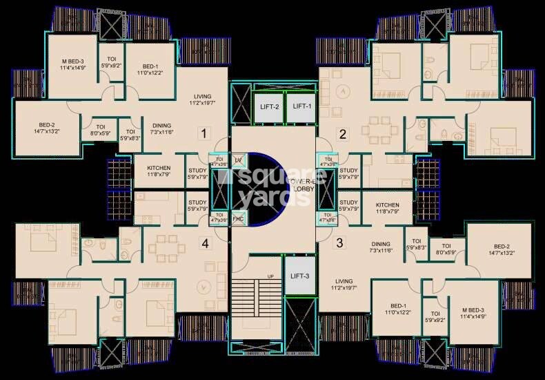 Dhoot Time Residency Floor Plans
