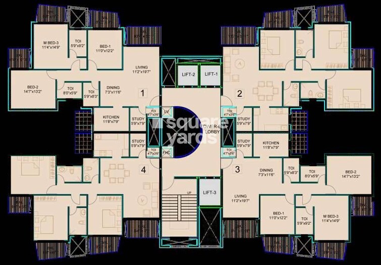 Dhoot Time Residency Floor Plans