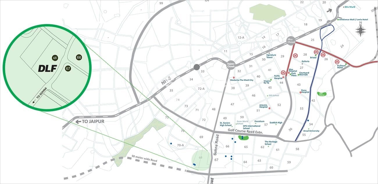 DLF Arcade 68 Location Image