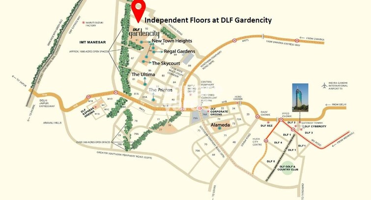 DLF Garden City Independent Floors Location Image
