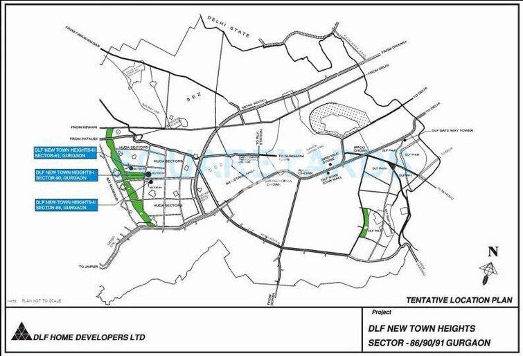 DLF New Town Heights III Location Image
