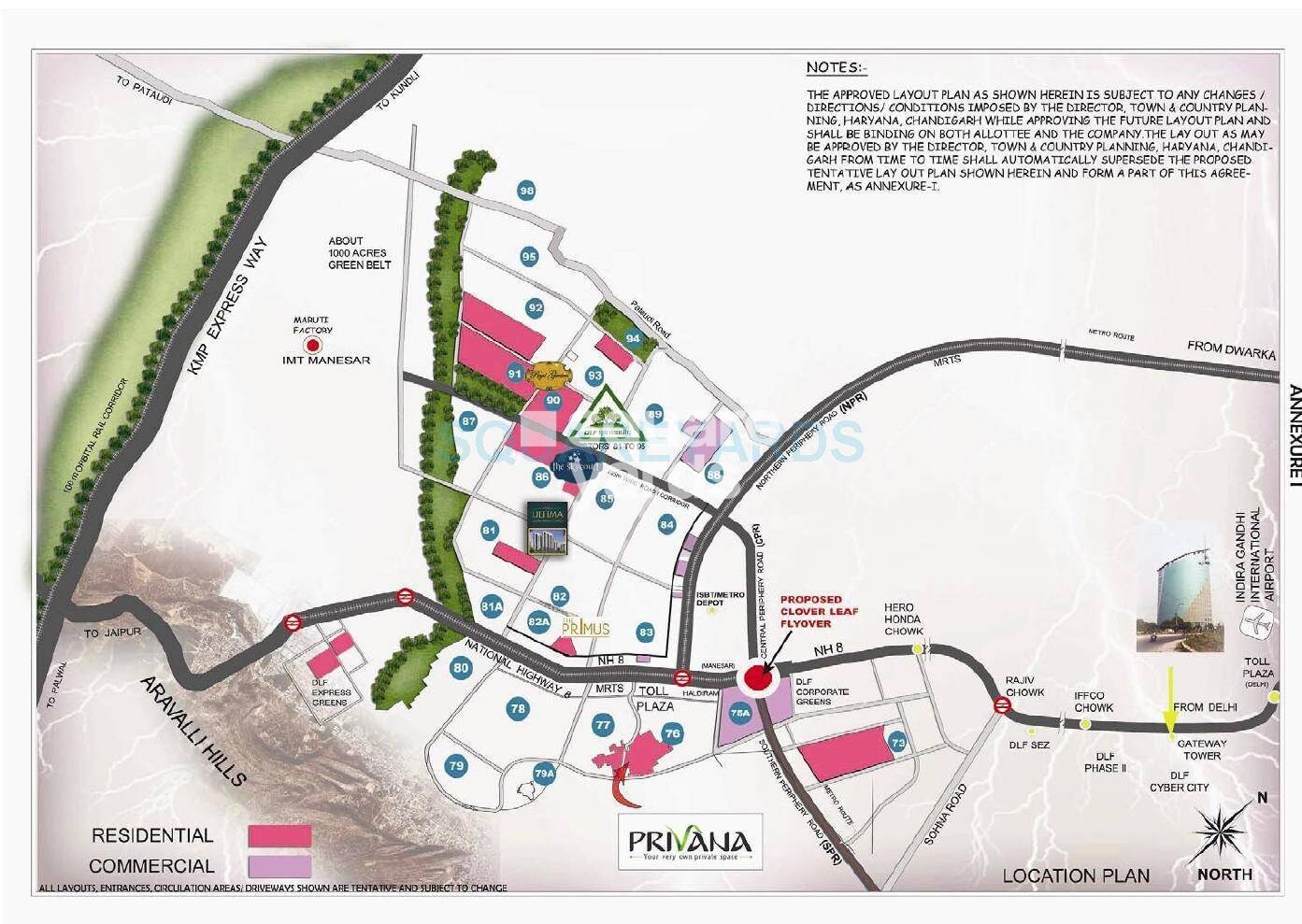 DLF Privana Location Image