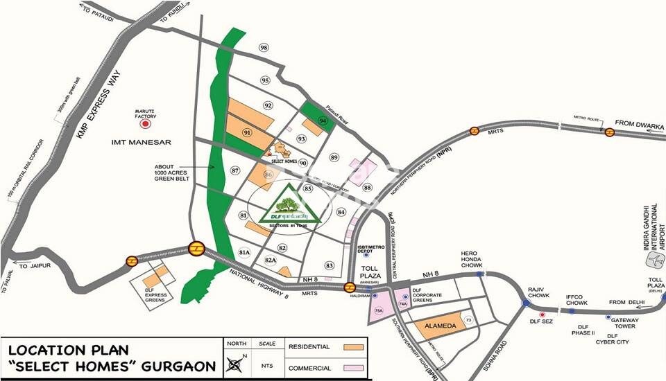 DLF Select Homes Location Image
