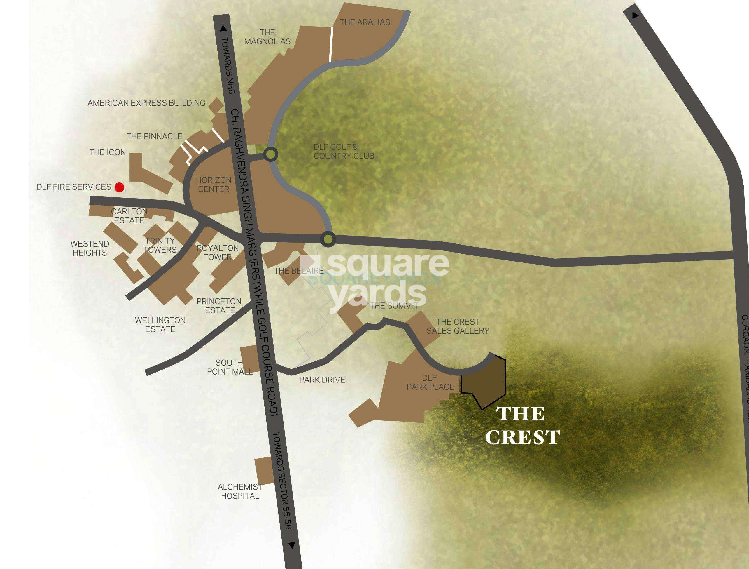 dlf the crest phase ii project location image1