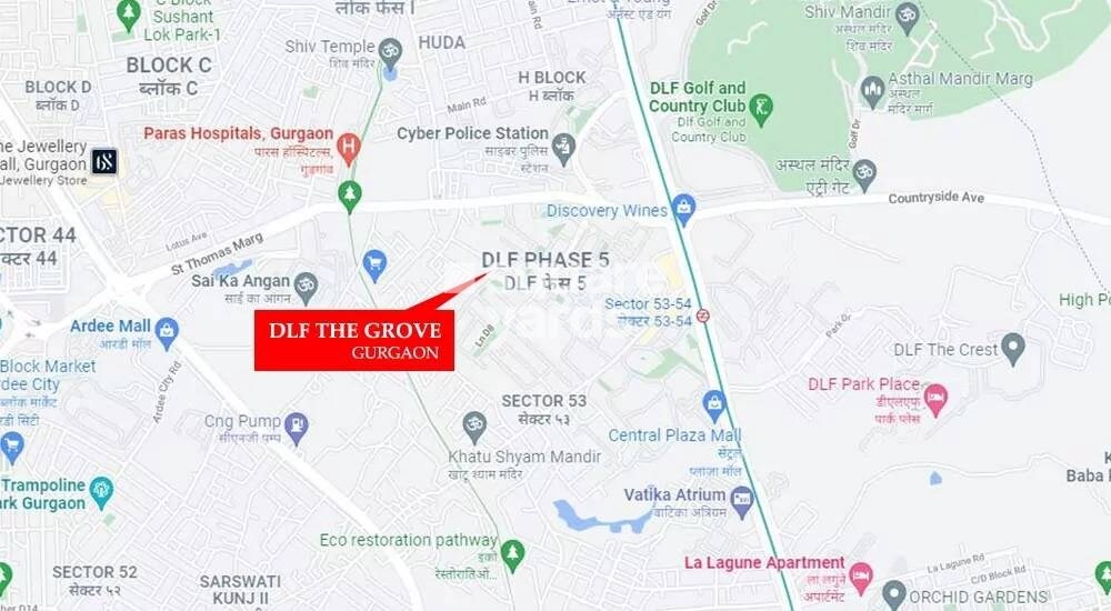 DLF The Grove Location Image
