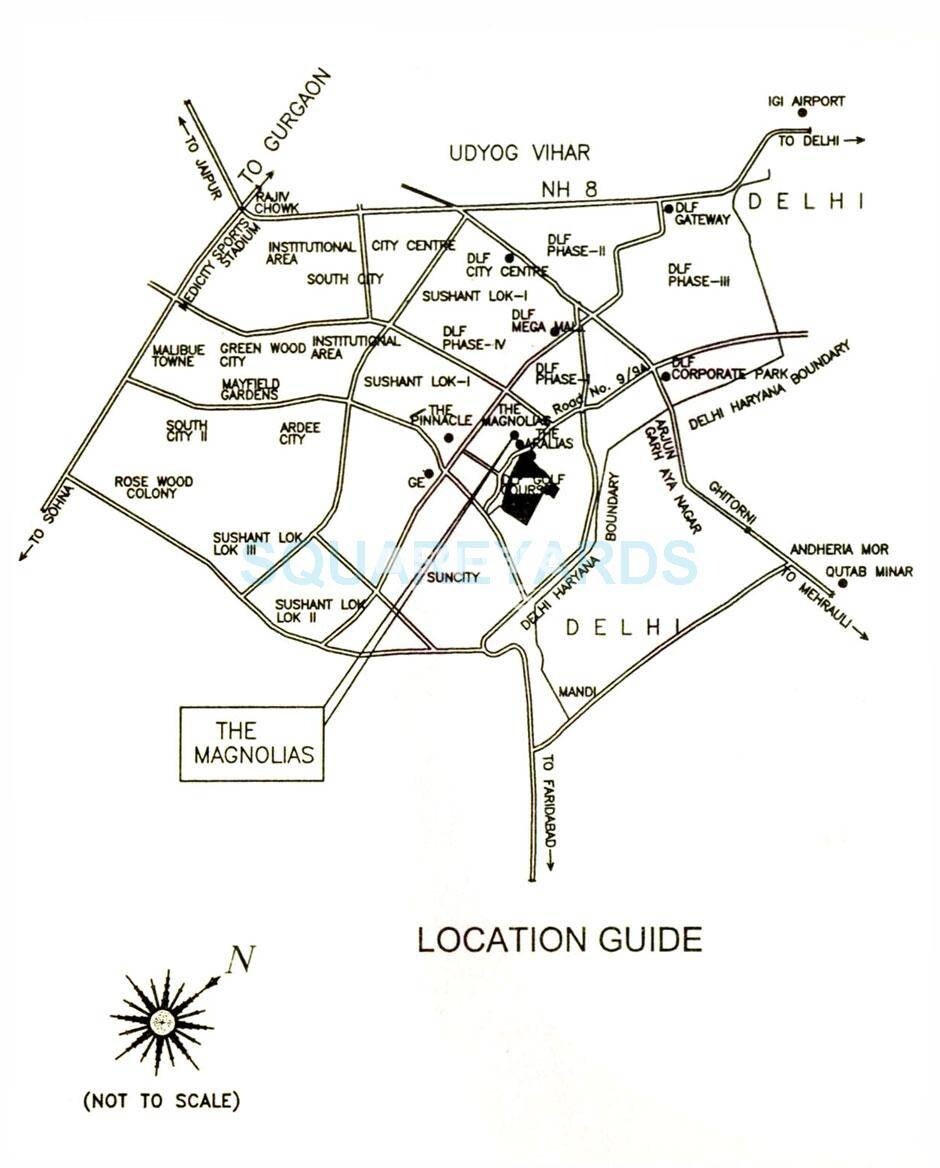 DLF The Magnolias Location Image