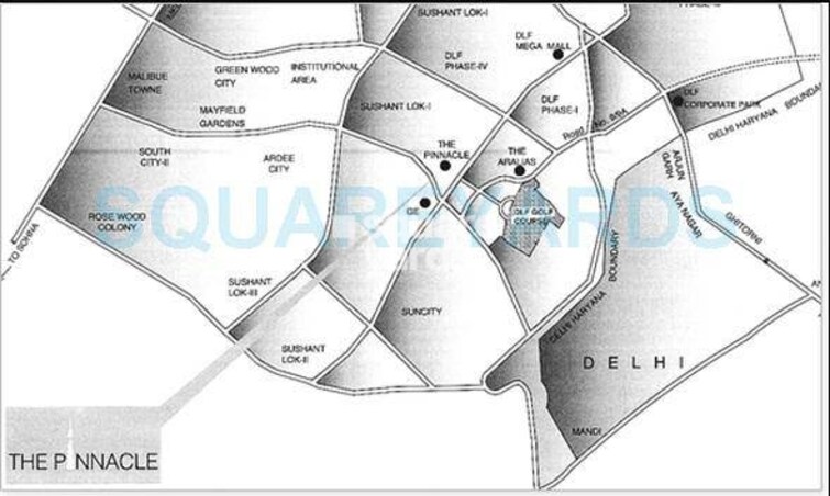 DLF The Pinnacle Location Image