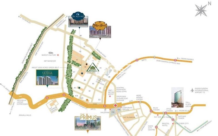 DLF The Primus Location Image