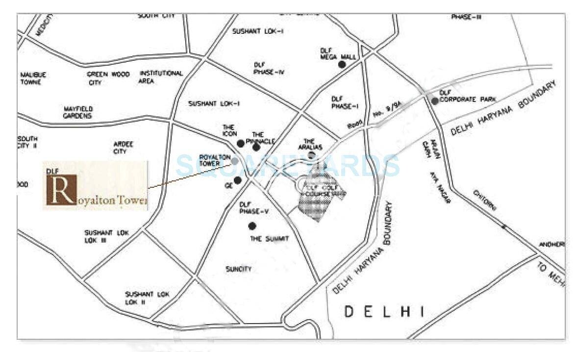 DLF The Royalton Tower Location Image
