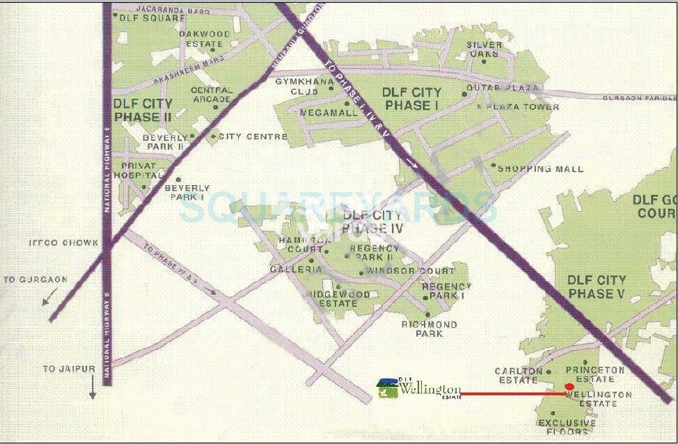 DLF The Wellington Estate Location Image