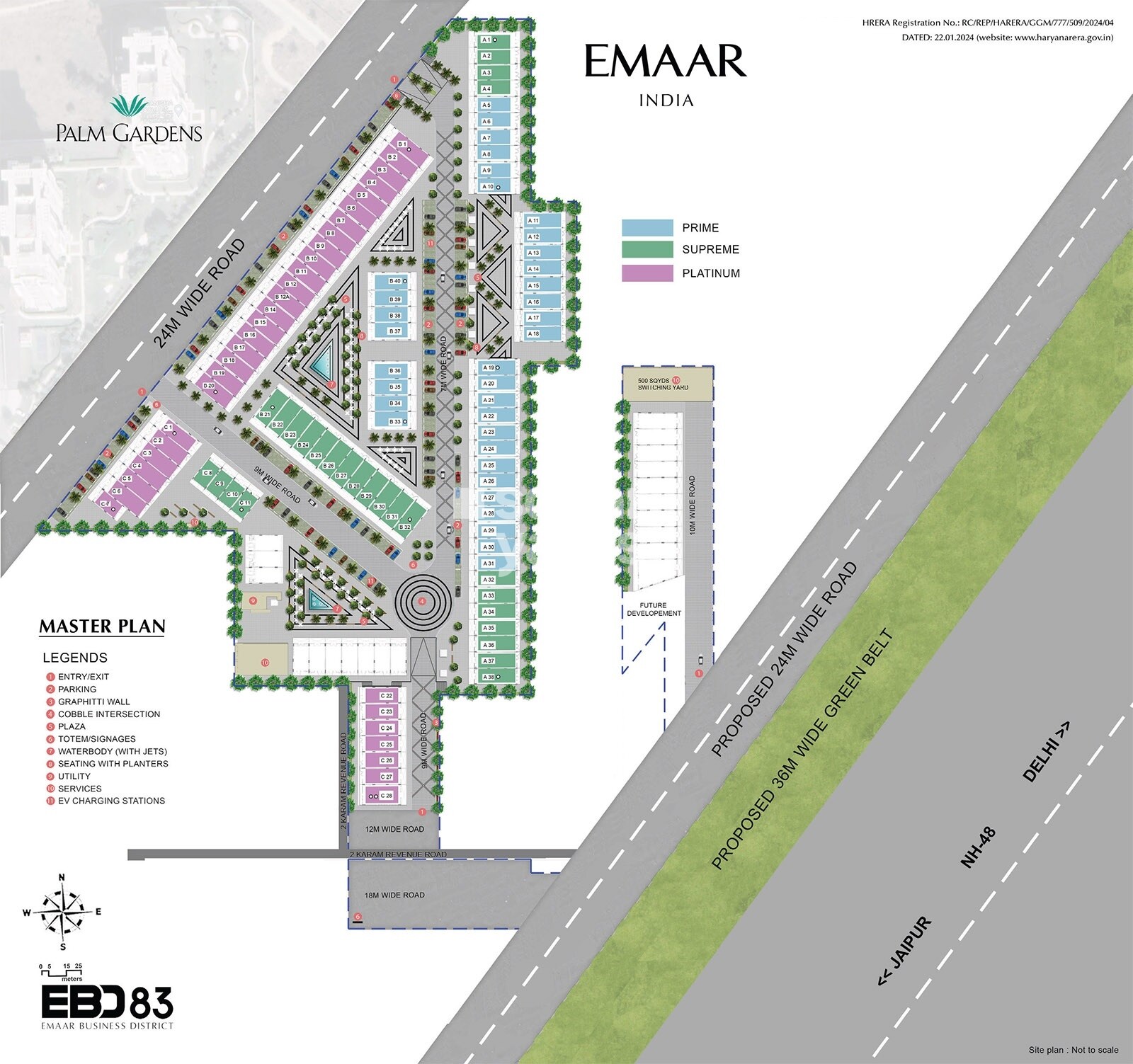 Emaar-Business-District-83_an aerial view of a train on a train track