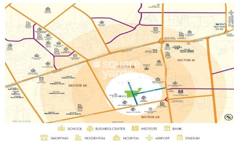 Emaar Digi Homes Location Image