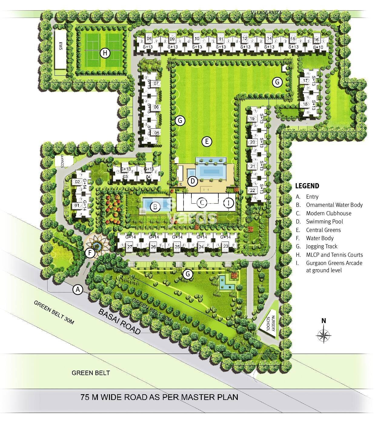 Emaar Gurgaon Greens Master Plan Image