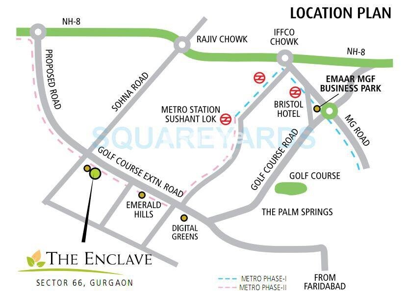 Emaar The Enclave Location Image