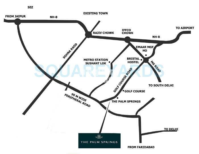 Emaar The Palm Springs Location Image