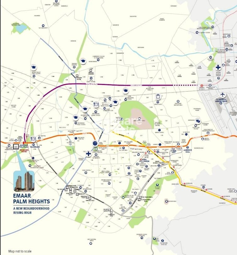 Emaar Palm Heights Location Image