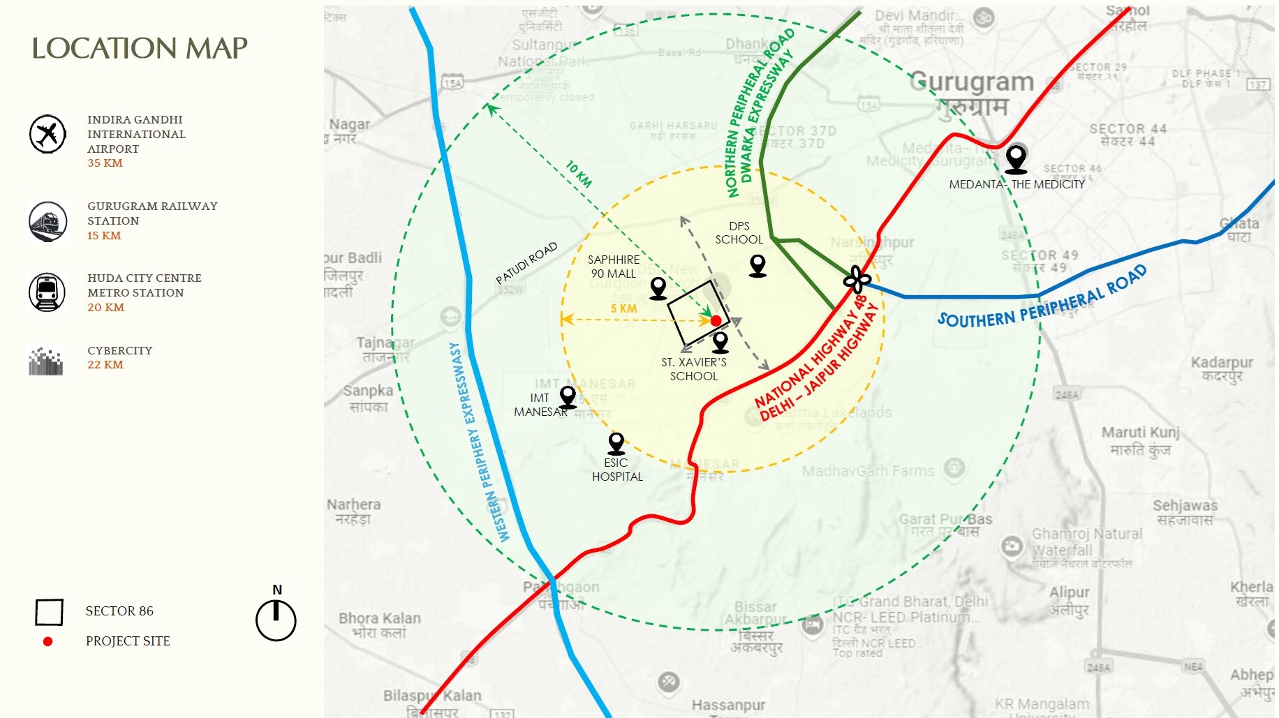 Emaar Serenity Hills Location Image