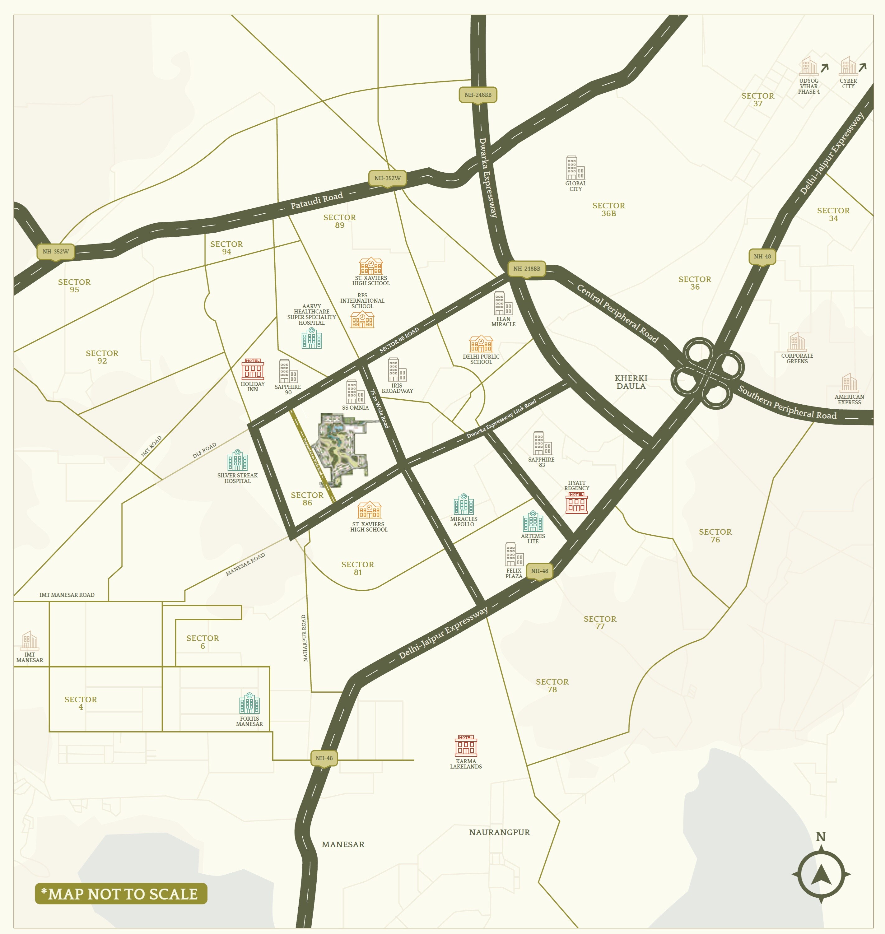 Emaar Serenity Hills Location Image