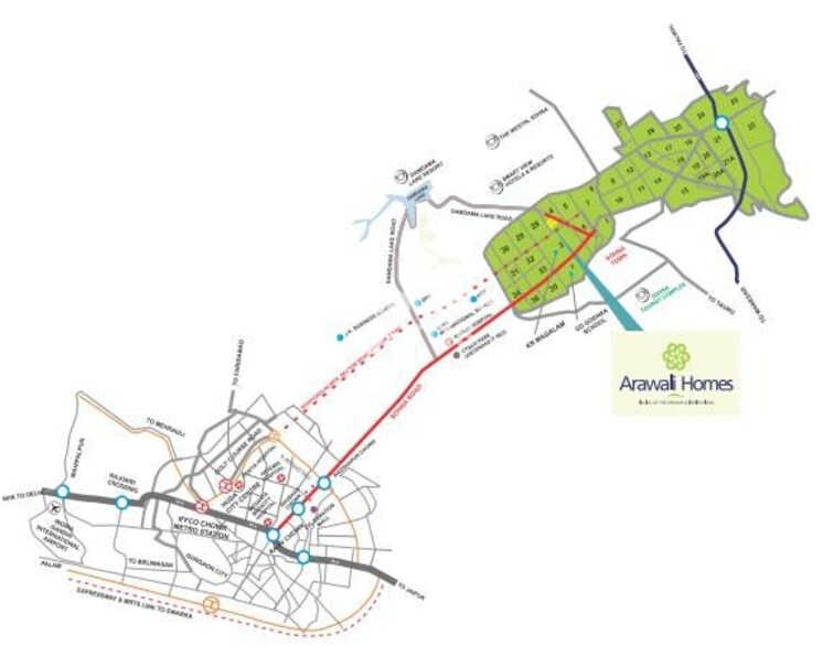 GLS Arawali Homes Phase 2 Location Image