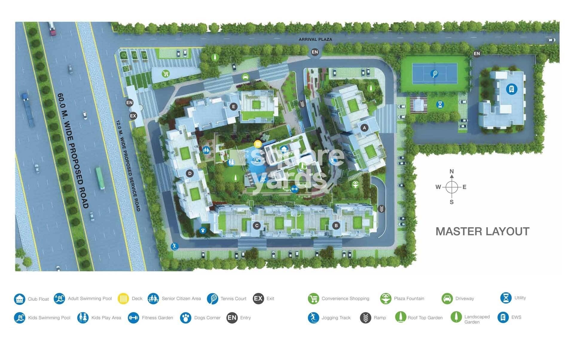 Godrej-Oasis_an aerial view of a city with a variety of things on the screen