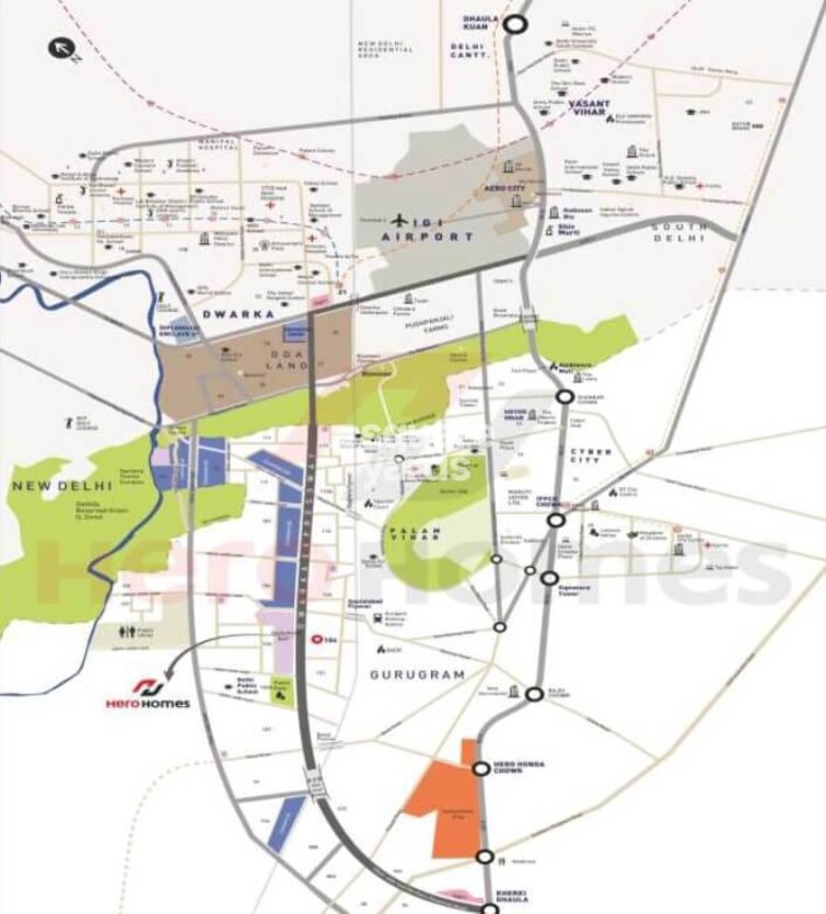 Hero Homes Gurgaon Location Image