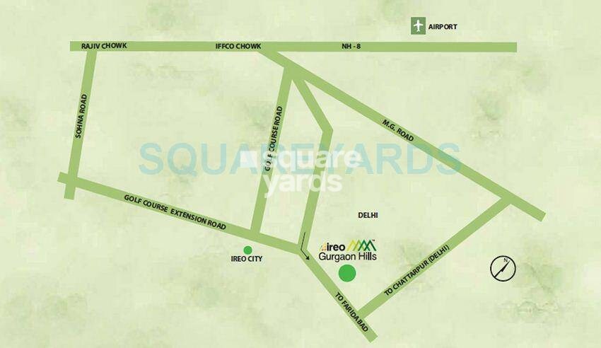 Ireo Gurgaon Hills Location Image