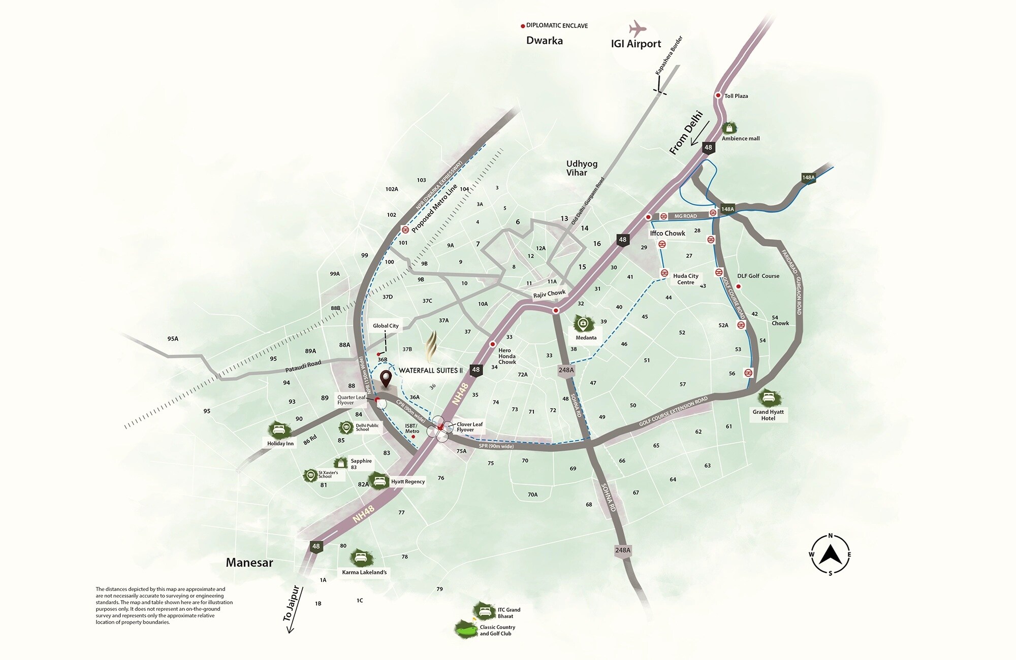 Krisumi Waterfall Suites Location Image