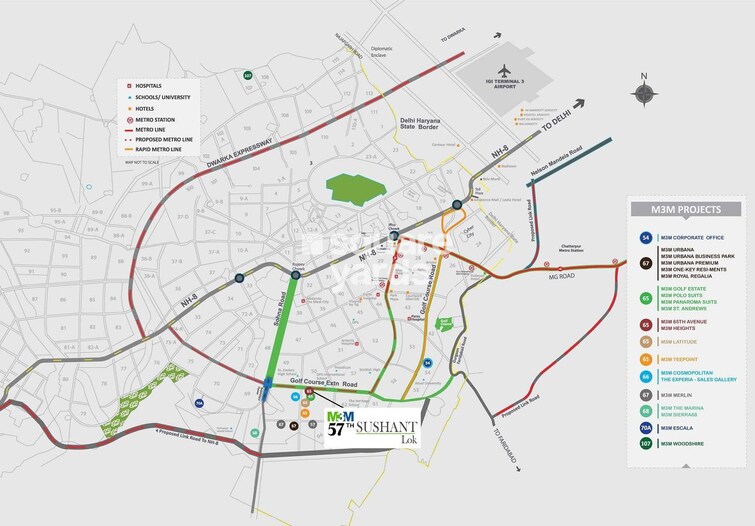 M3M Atrium Location Image